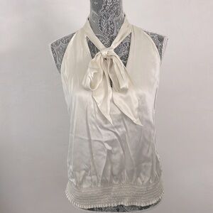 100% SILK Boston Proper halter tank Sz 6